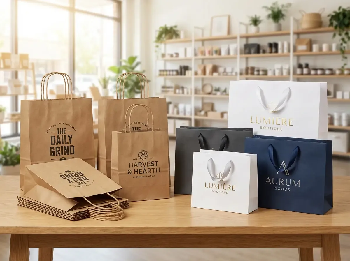 شنط وأكياس ورقية للمطاعم والمحلات